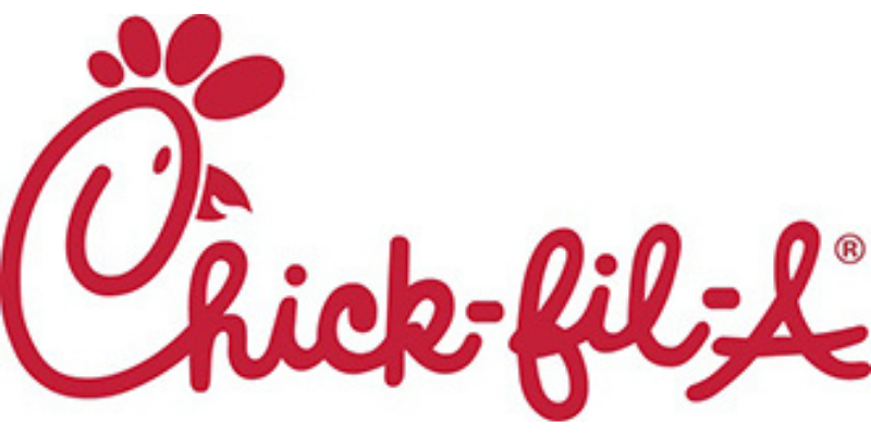 Chick-fil-A logo featuring red cursive text and a stylized chicken head formed from the letter "C.
